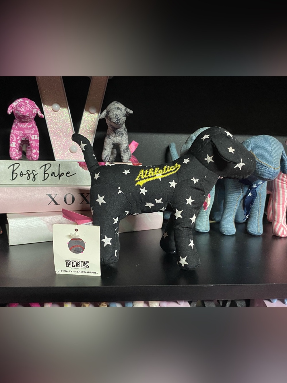 NWT Victoria’s Secret PINK x MLB Oakland Athletics Sports Mini Dog Rare HTF Pup